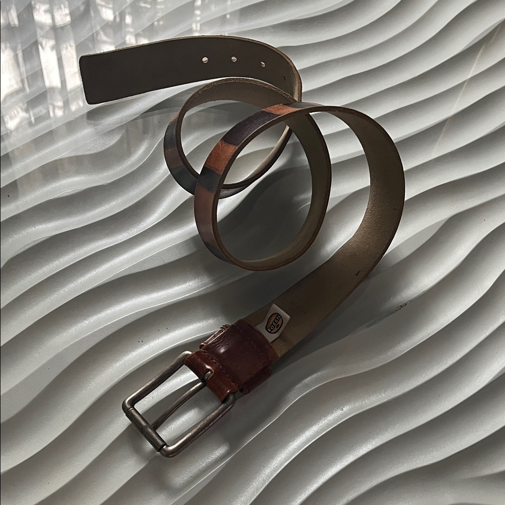 Fossil Two-Tone Leather Belt